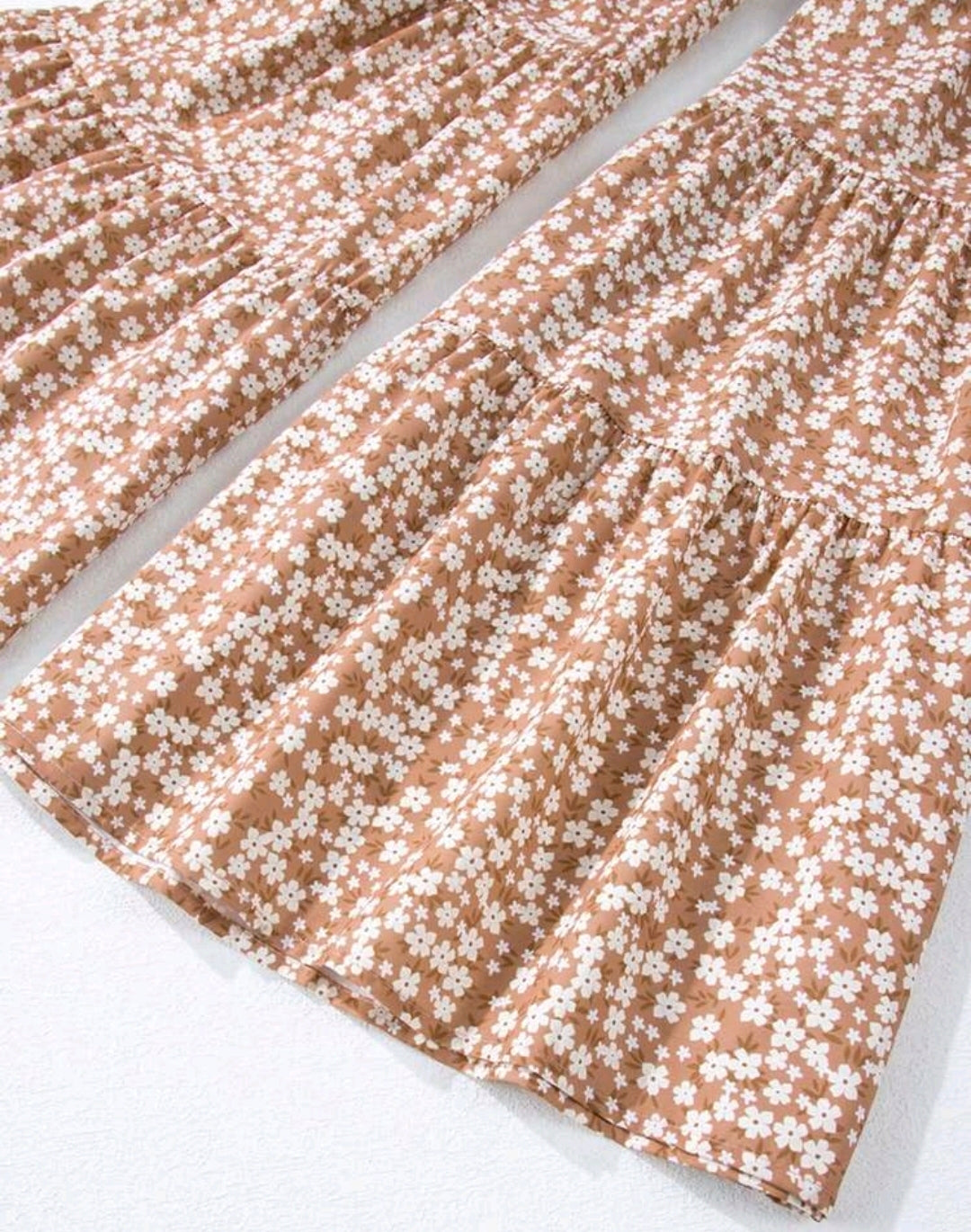 Mia Pink Floral Smocked Wide Leg Jumpsuit Summer Mensa
