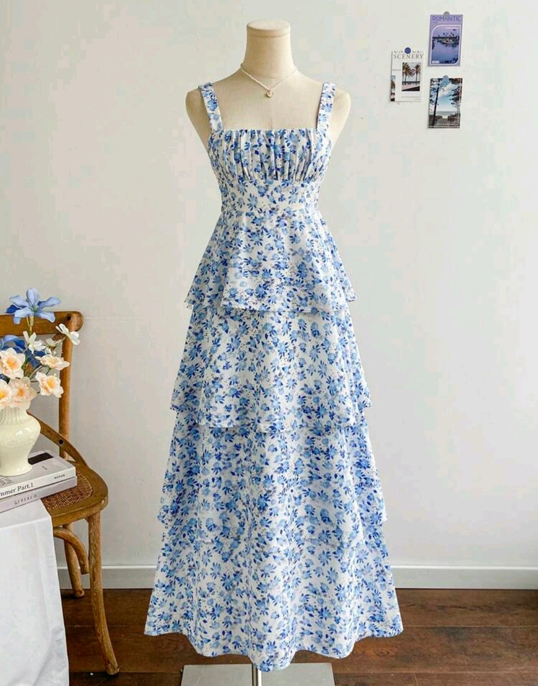 Square Neck Summer Maxi Dress Mensa