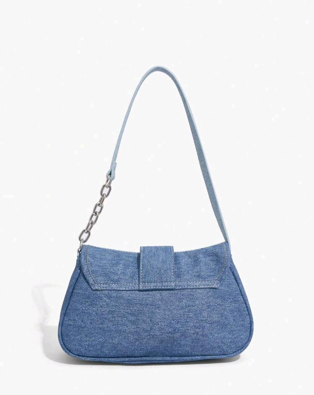 Elena Two Tone Denim Flap Shoulder Bag Mensa