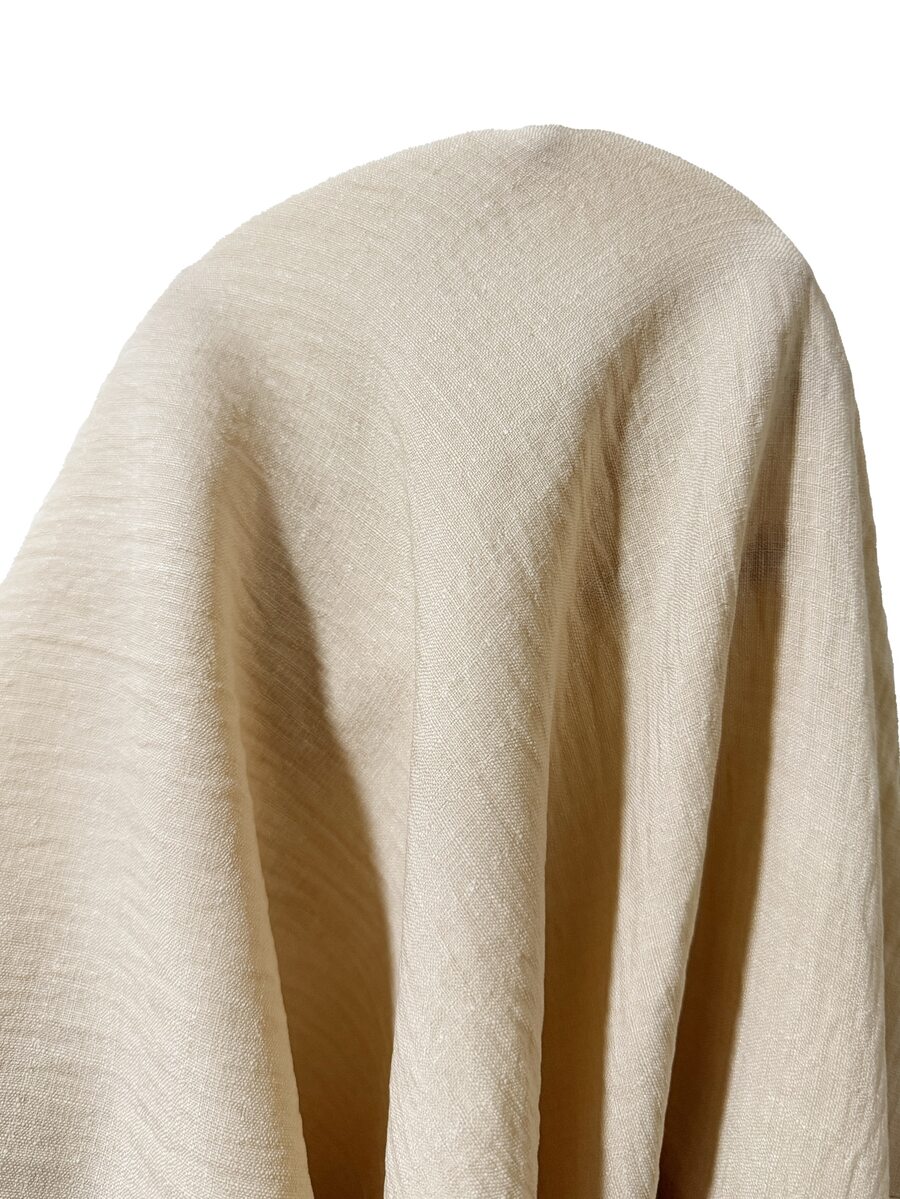 Clementine Collared V-Neck Button Detail Textured Long Sleeve Top - Apricot