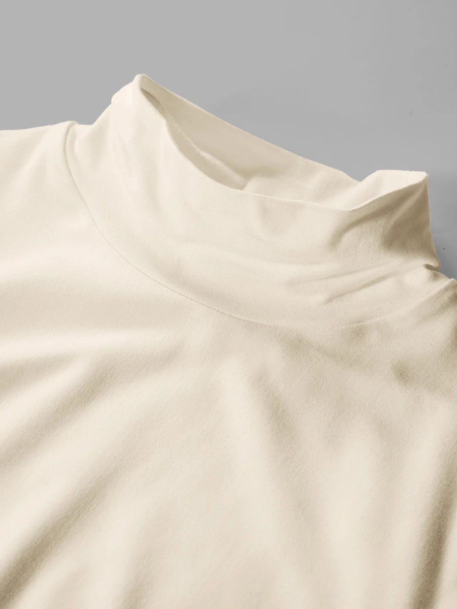 Aberdeen Fleece Lined Thermal Mock Neck Fitted Top