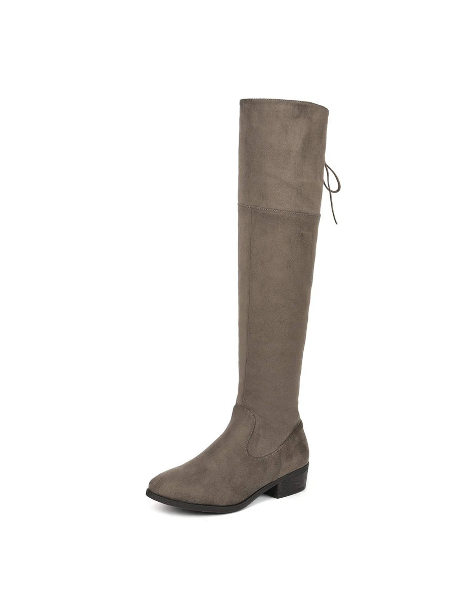 Women's Over The Knee High Low Block Heel Riding Boots Autumn & Winter Fashionable Comfortable Boots Mensa
