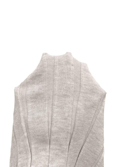 Gdansk Ribbed Knit Crew Neck Bodycon Maxi Sweater Dress