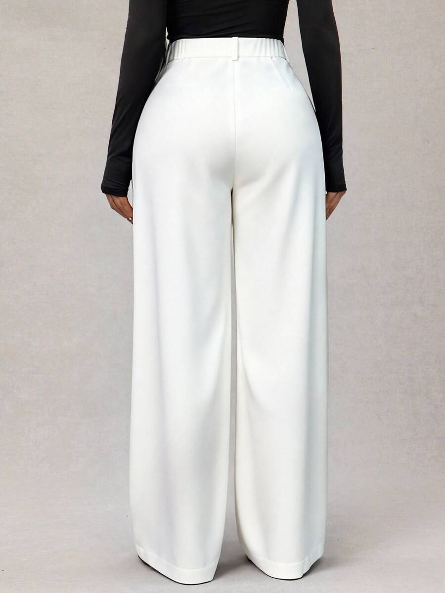 Bernadette High Waisted Wide Leg Tailored Trousers - Multicolor