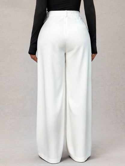 Bernadette High Waisted Wide Leg Tailored Trousers - Multicolor