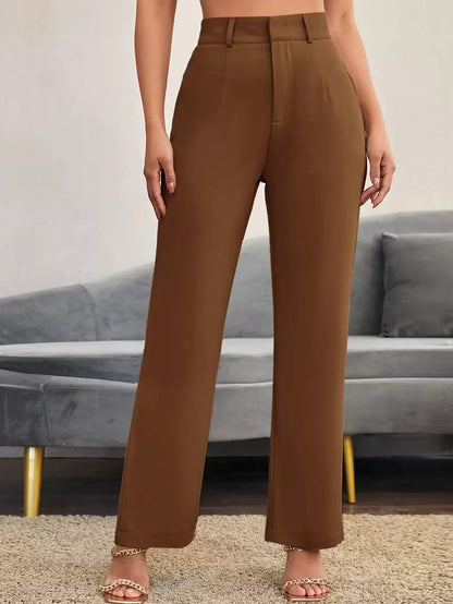 Women's High Waisted Flare Trousers, Tailored Dress Pants for Work Office - Black