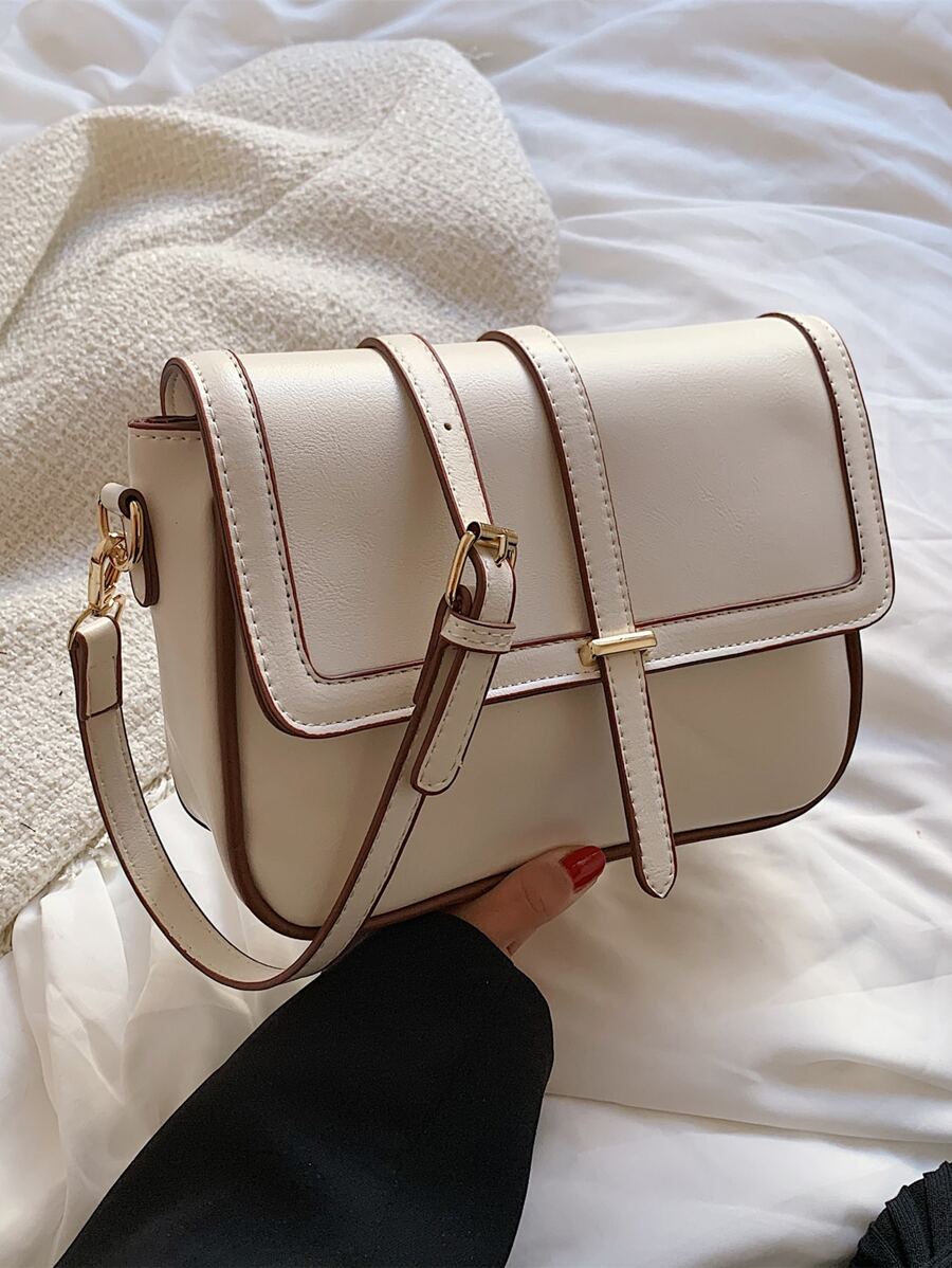 Kilkenny Vintage Flap Crossbody Bag with Buckle Strap