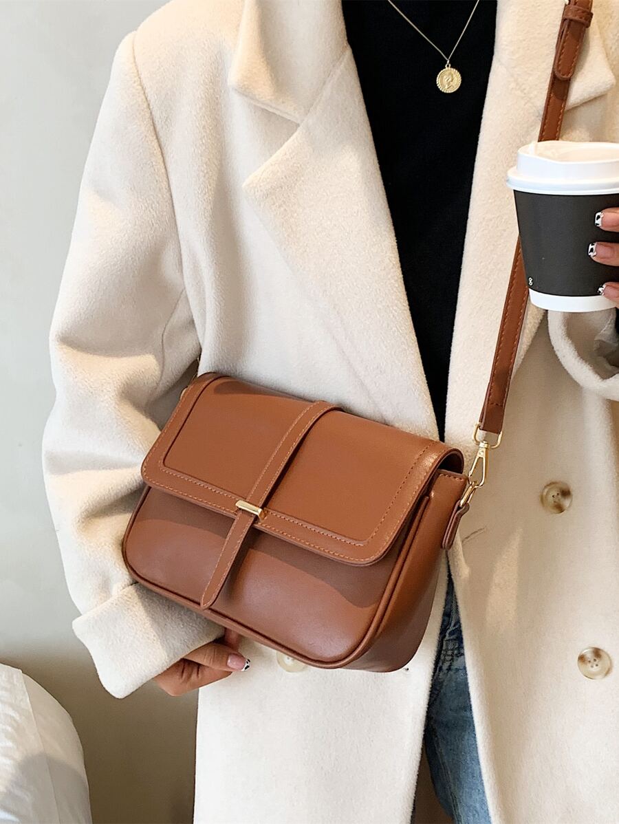 Kilkenny Vintage Flap Crossbody Bag with Buckle Strap