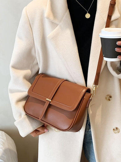 Kilkenny Vintage Flap Crossbody Bag with Buckle Strap