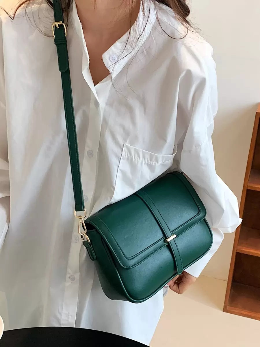 Kilkenny Vintage Flap Crossbody Bag with Buckle Strap