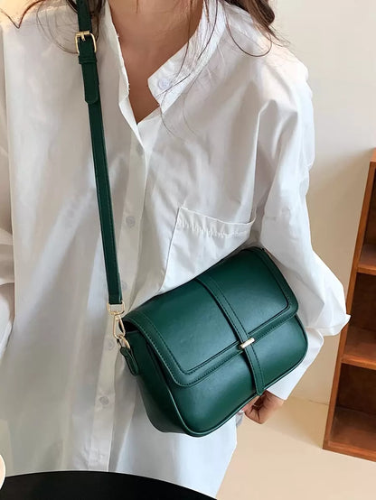 Kilkenny Vintage Flap Crossbody Bag with Buckle Strap