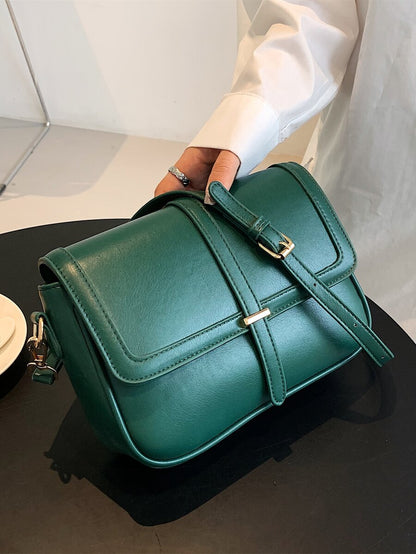 Kilkenny Vintage Flap Crossbody Bag with Buckle Strap