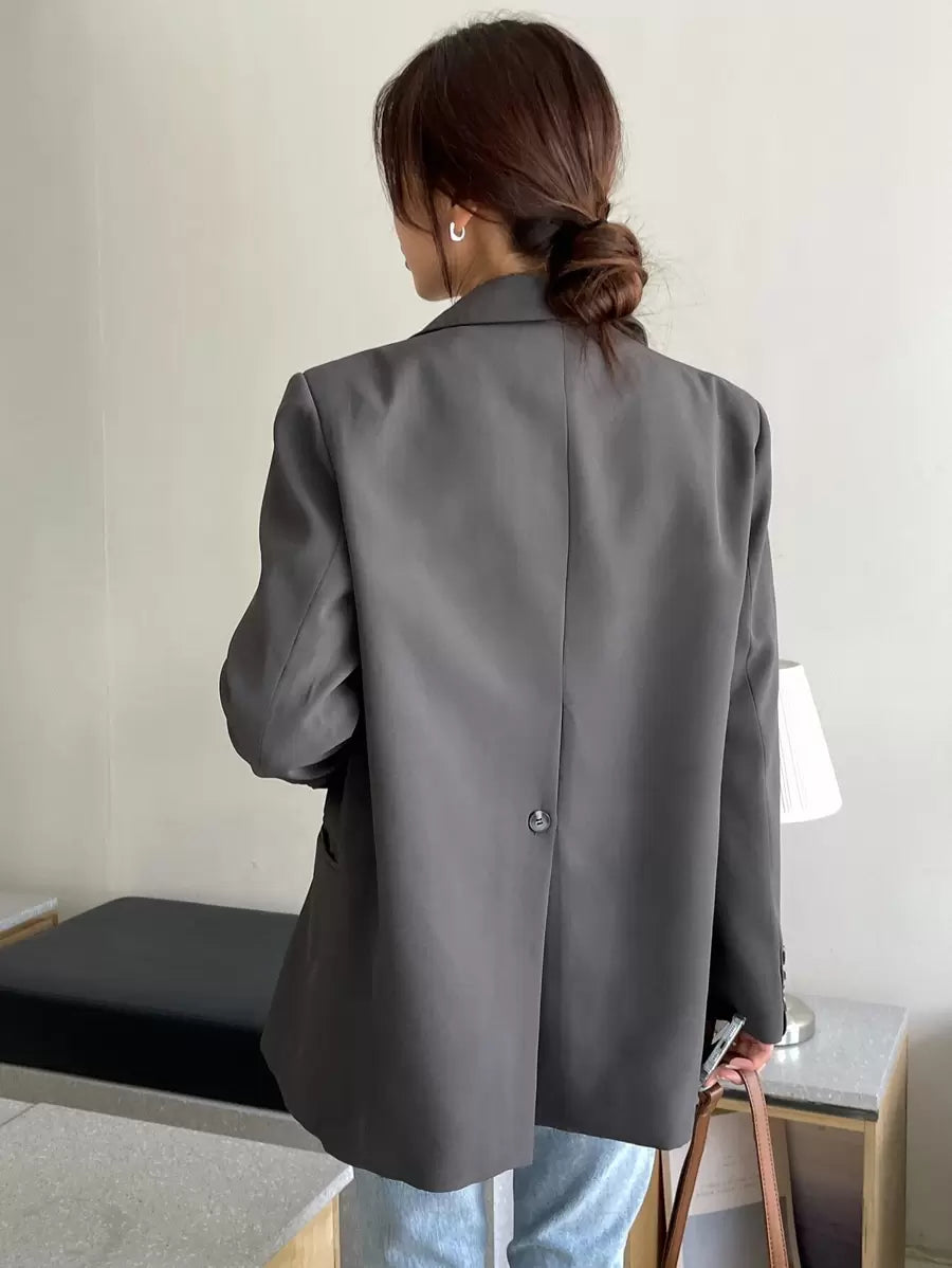 Pimlico Oversized Single Button Notch Lapel Blazer