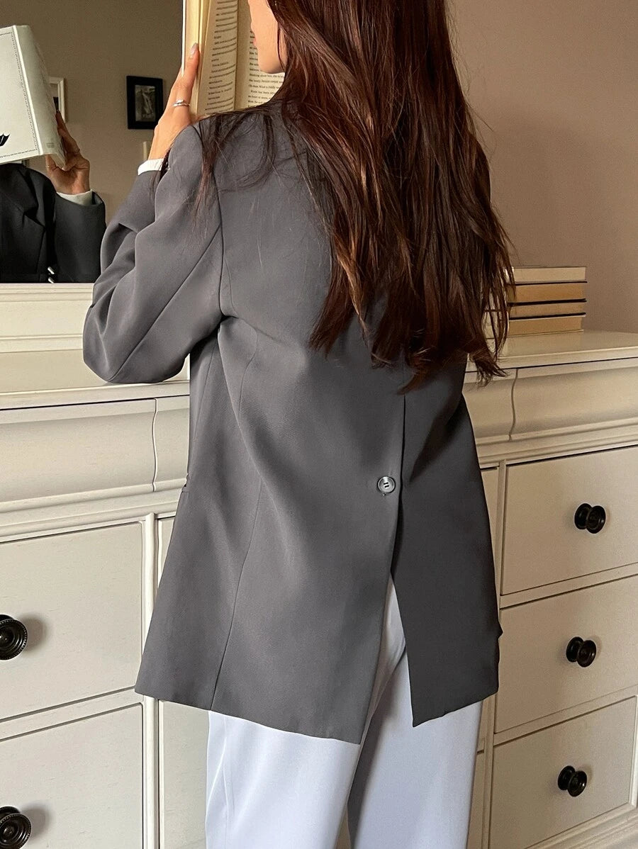 Pimlico Oversized Single Button Notch Lapel Blazer