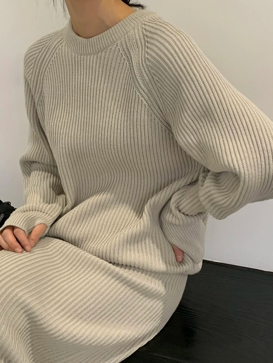 Brienz Raglan Sleeve Sweater and Knit Midi Skirt Set
