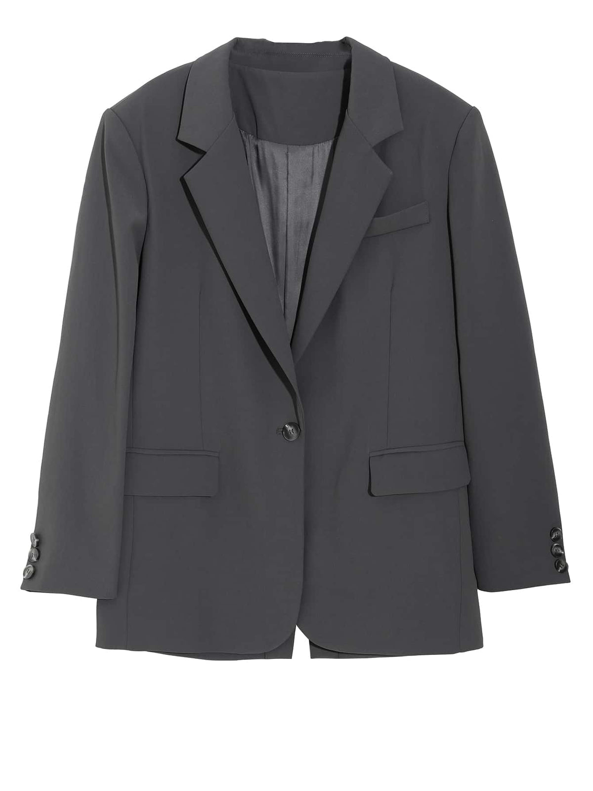 Pimlico Oversized Single Button Notch Lapel Blazer