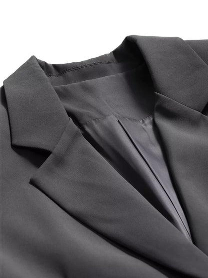Pimlico Oversized Single Button Notch Lapel Blazer