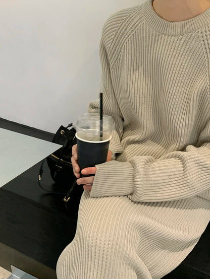 Brienz Raglan Sleeve Sweater and Knit Midi Skirt Set