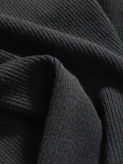 Krakow Ribbed Knit Crew Neck Fitted Pullover Sweater