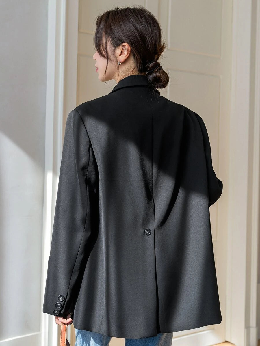 Pimlico Oversized Single Button Notch Lapel Blazer