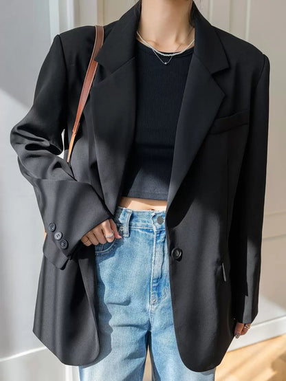 Pimlico Oversized Single Button Notch Lapel Blazer