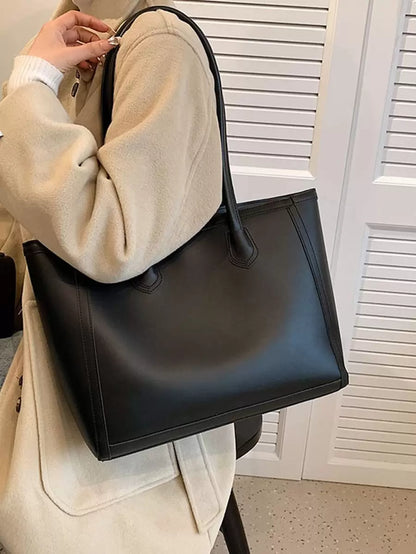 Tartu Large Faux Leather Shoulder Tote Bag