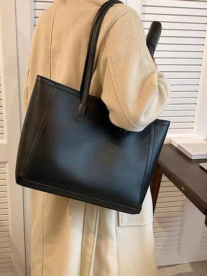Tartu Large Faux Leather Shoulder Tote Bag