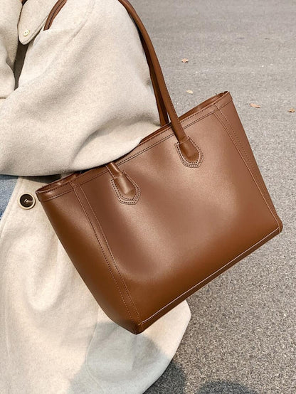 Tartu Large Faux Leather Shoulder Tote Bag