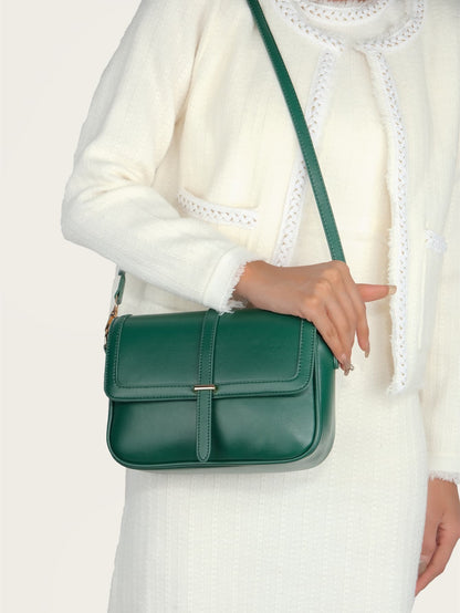 Kilkenny Vintage Flap Crossbody Bag with Buckle Strap