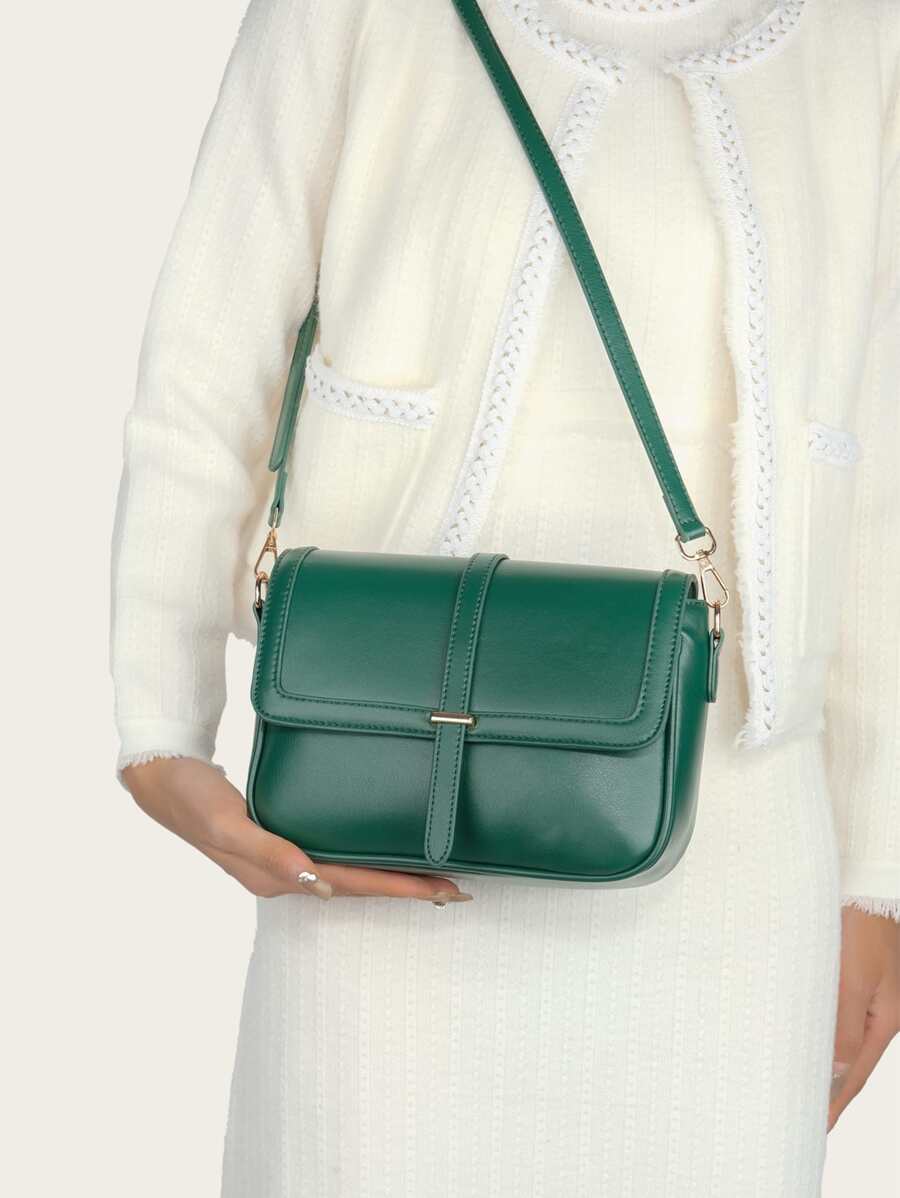 Kilkenny Vintage Flap Crossbody Bag with Buckle Strap