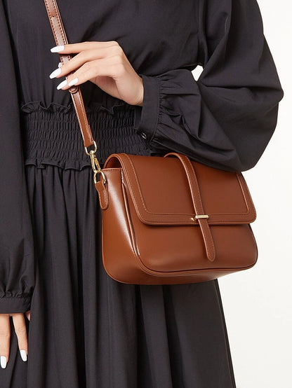 Kilkenny Vintage Flap Crossbody Bag with Buckle Strap