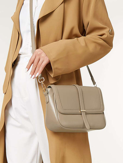 Kilkenny Vintage Flap Crossbody Bag with Buckle Strap