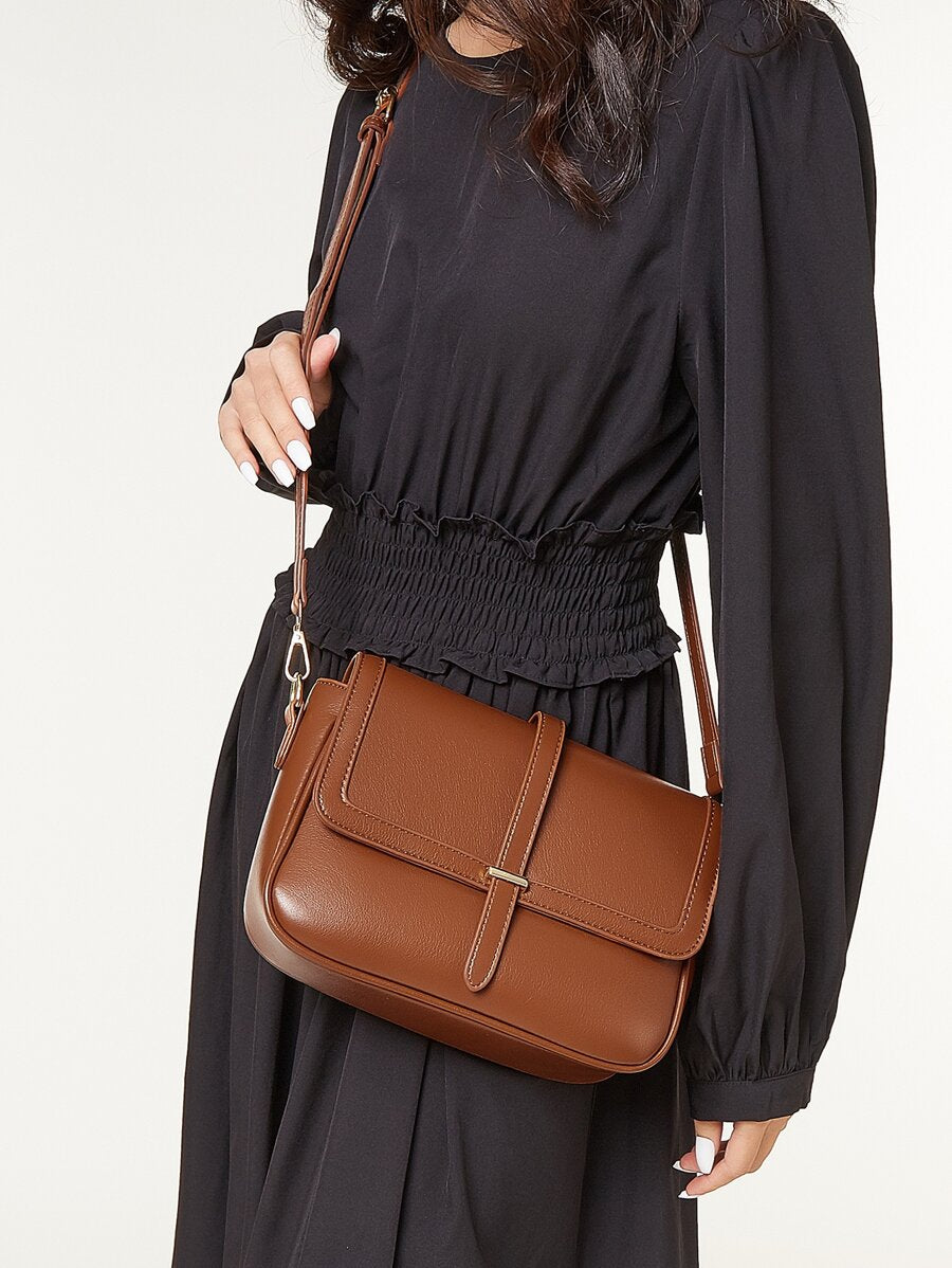 Kilkenny Vintage Flap Crossbody Bag with Buckle Strap