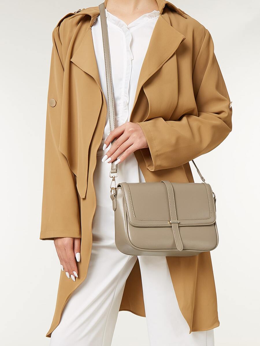 Kilkenny Vintage Flap Crossbody Bag with Buckle Strap