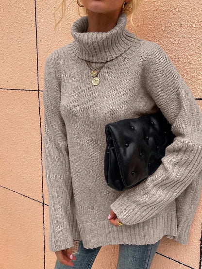 Alesund Oversized Turtleneck Batwing Sleeve Sweater