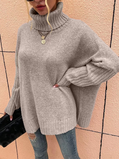 Alesund Oversized Turtleneck Batwing Sleeve Sweater