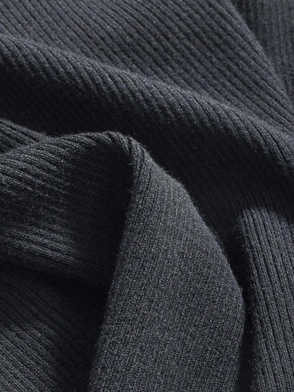 Krakow Ribbed Knit Crew Neck Fitted Pullover Sweater
