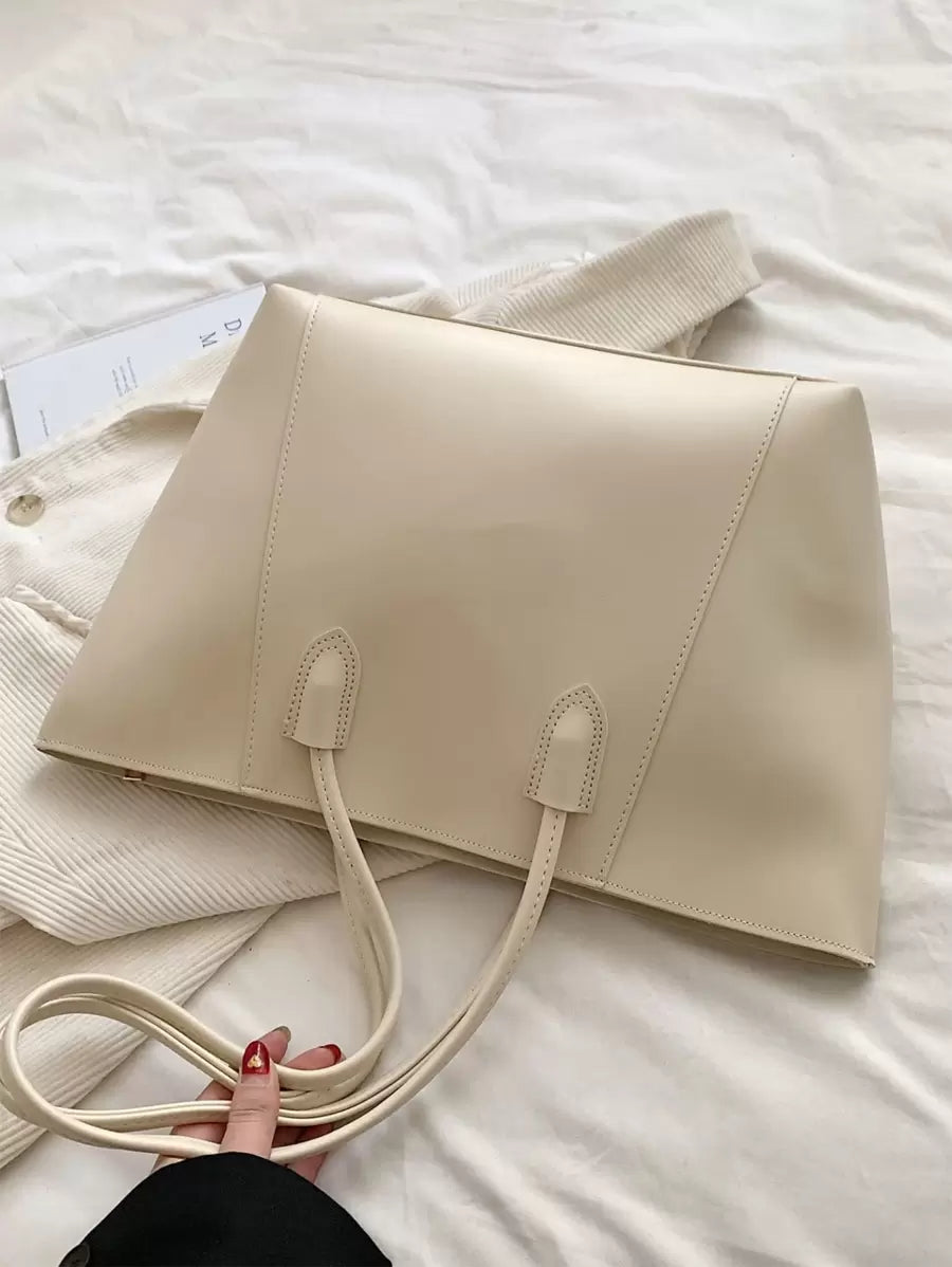 Tartu Large Faux Leather Shoulder Tote Bag