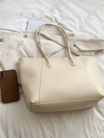 Tartu Large Faux Leather Shoulder Tote Bag