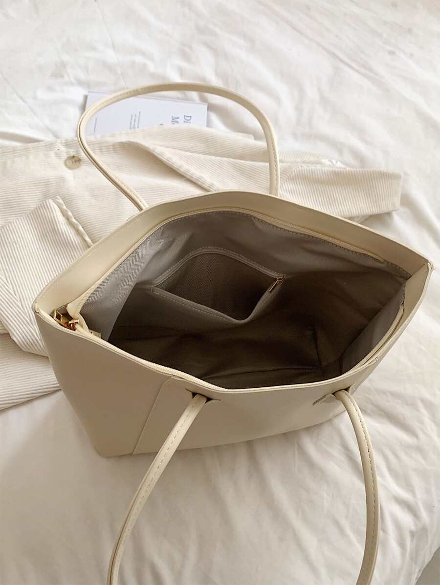 Tartu Large Faux Leather Shoulder Tote Bag
