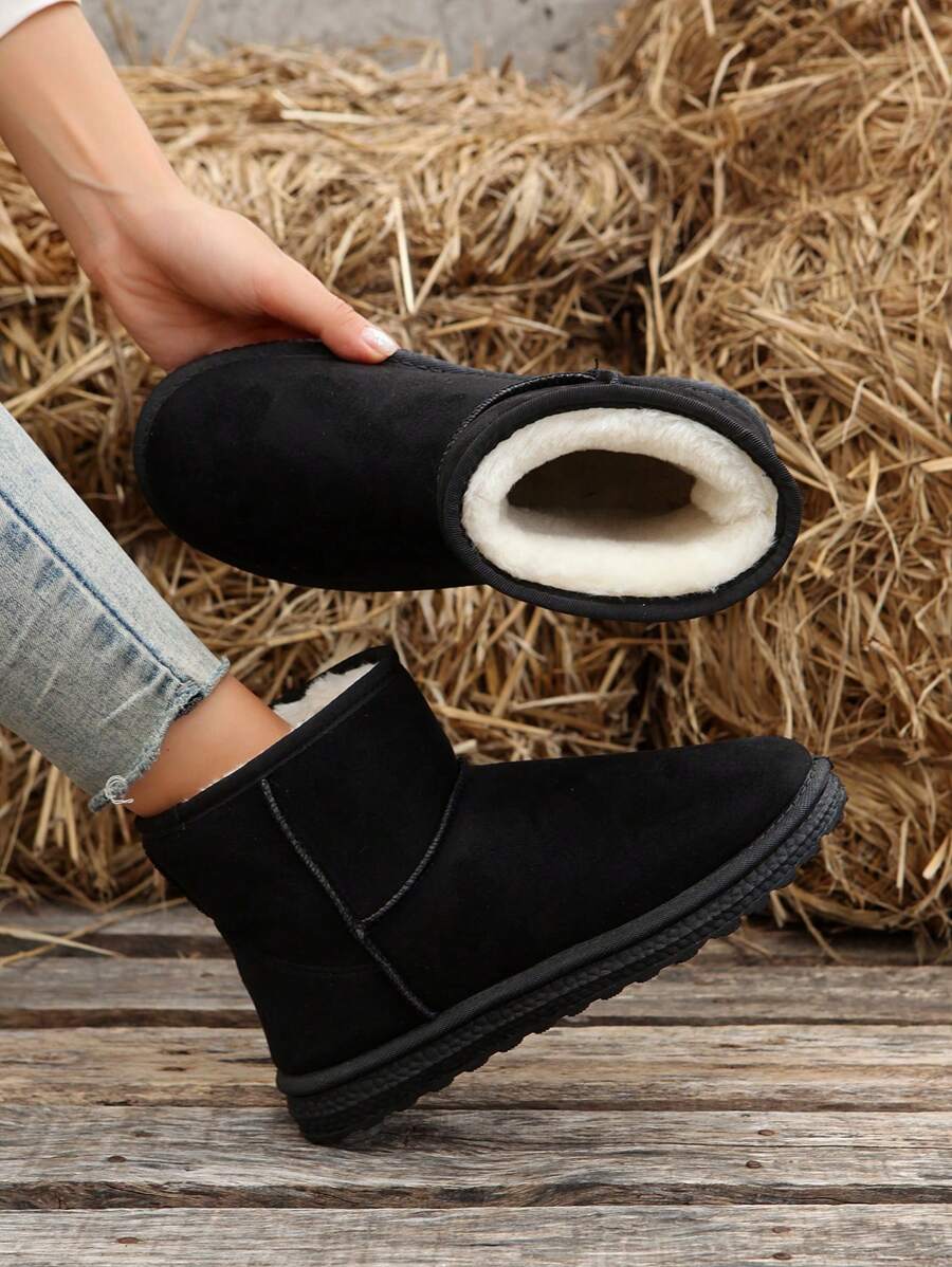 2025New Autumn/Winter Women Snow Boots, Versatile, Minimalist, Warm, Anti-Slip Short Shaft Female Boots,Fur Boots Mensa