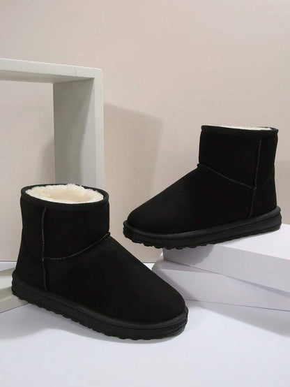2025New Autumn/Winter Women Snow Boots, Versatile, Minimalist, Warm, Anti-Slip Short Shaft Female Boots,Fur Boots Mensa