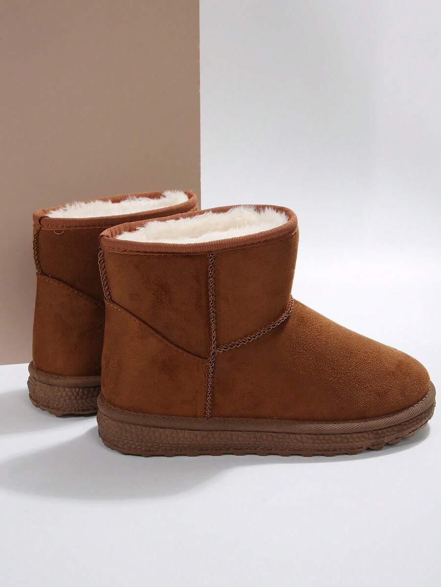 2025New Autumn/Winter Women Snow Boots, Versatile, Minimalist, Warm, Anti-Slip Short Shaft Female Boots,Fur Boots Mensa