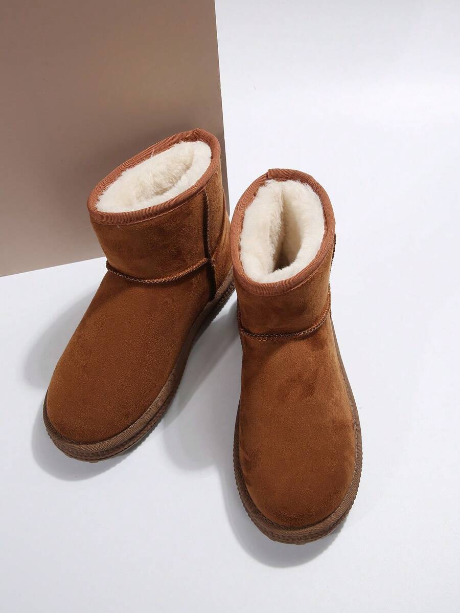 2025New Autumn/Winter Women Snow Boots, Versatile, Minimalist, Warm, Anti-Slip Short Shaft Female Boots,Fur Boots Mensa