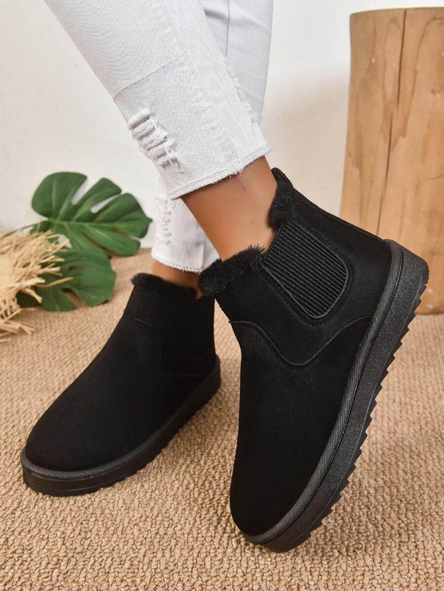 2025 Winter Women's Fashionable Thickened Thermal Lined Anti-Slip Snow Boots,Fur Boots Mensa