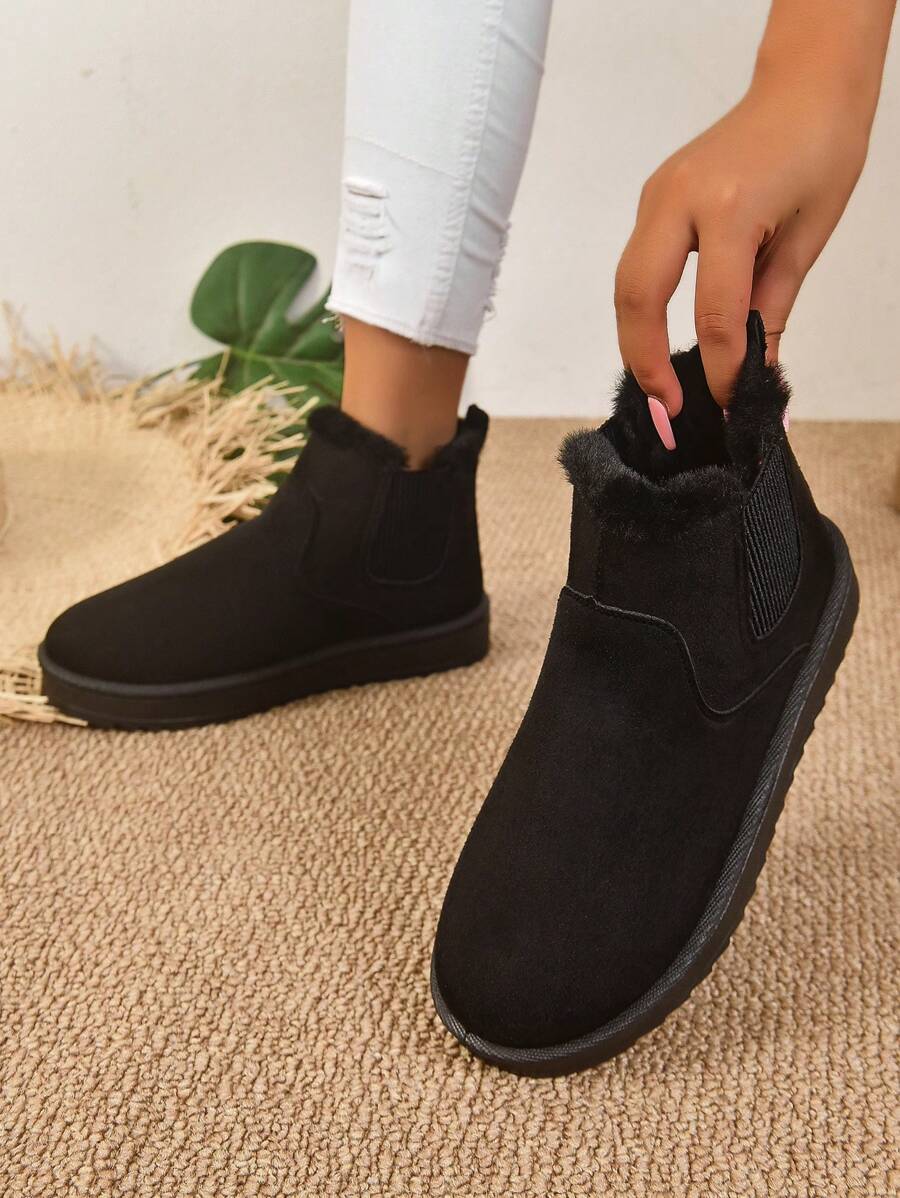 2025 Winter Women's Fashionable Thickened Thermal Lined Anti-Slip Snow Boots,Fur Boots Mensa