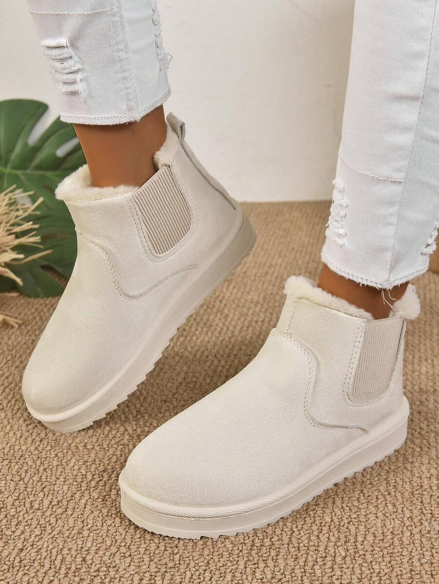 2025 Winter Women's Fashionable Thickened Thermal Lined Anti-Slip Snow Boots,Fur Boots Mensa