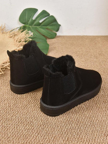 2025 Winter Women's Fashionable Thickened Thermal Lined Anti-Slip Snow Boots,Fur Boots Mensa