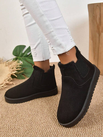 2025 Winter Women's Fashionable Thickened Thermal Lined Anti-Slip Snow Boots,Fur Boots Mensa