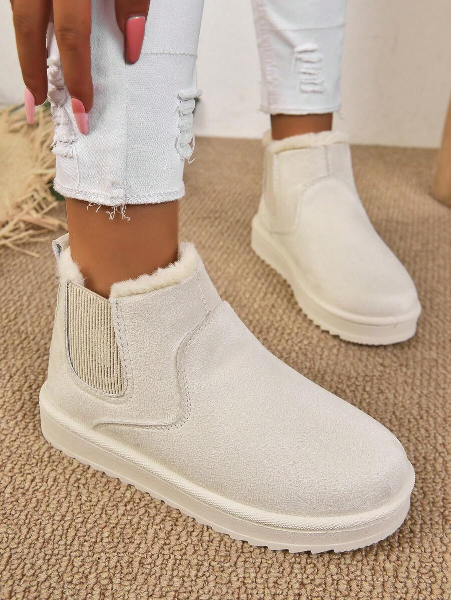 2025 Winter Women's Fashionable Thickened Thermal Lined Anti-Slip Snow Boots,Fur Boots Mensa